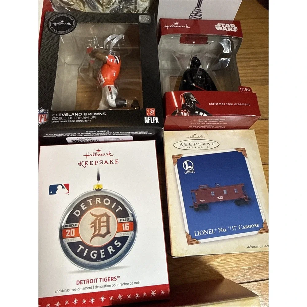 Hallmark Keepsake Ornament Lot of 22 Star Wars Star Trek Sports 1996-2018